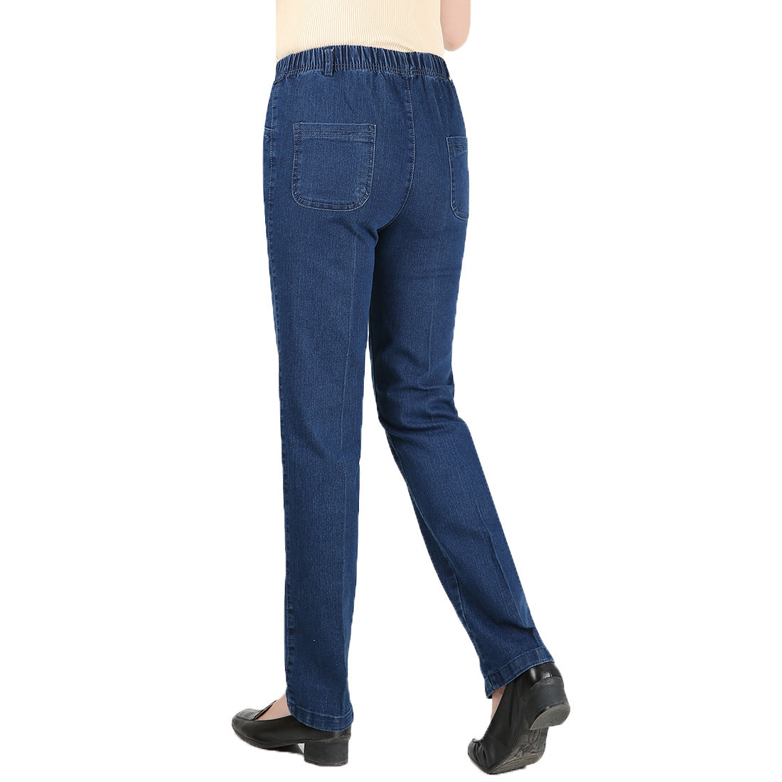 Jeans Women's 2025 Spring New Women's Jeans Loose Large Size Stretch Middle-Aged Denim Small Leg Pants Women