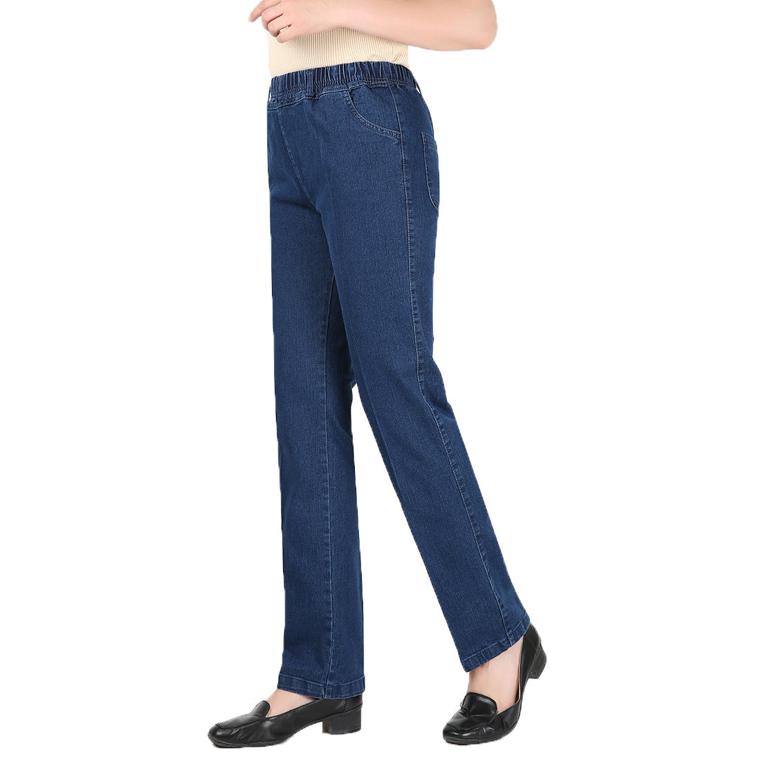 Jeans Women's 2025 Spring New Women's Jeans Loose Large Size Stretch Middle-Aged Denim Small Leg Pants Women