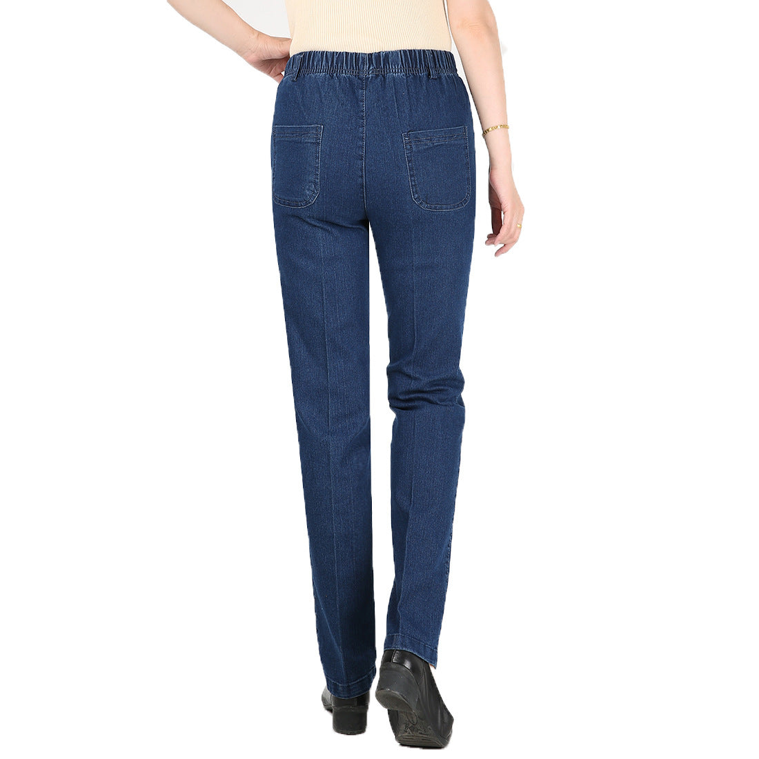 Jeans Women's 2025 Spring New Women's Jeans Loose Large Size Stretch Middle-Aged Denim Small Leg Pants Women