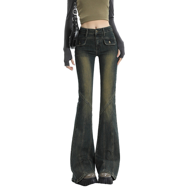 Skinny Jeans Women's Autumn High Waist Slimming Design Hot Girl Horseshoe Horn Pants Spring And Autumn 2023 New