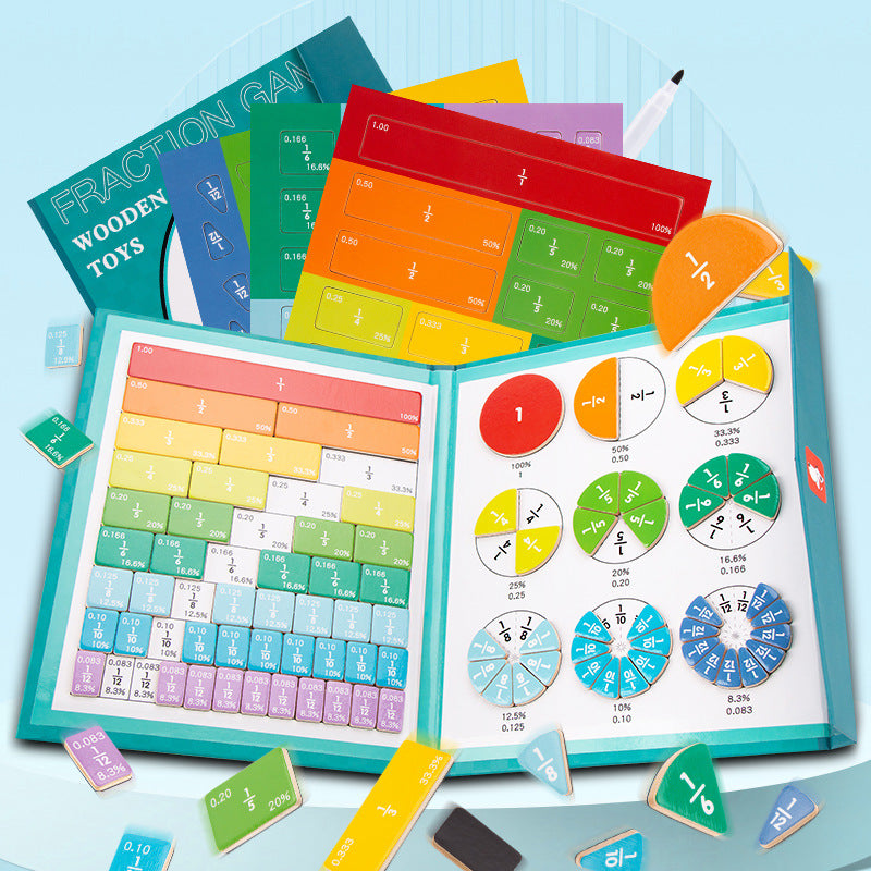 Cross-border Wholesale Magnetic Score Plate Demonstrator Numerator Denominator Cognitive Addition And Subtraction Third Grade Mathematics Teaching Aids