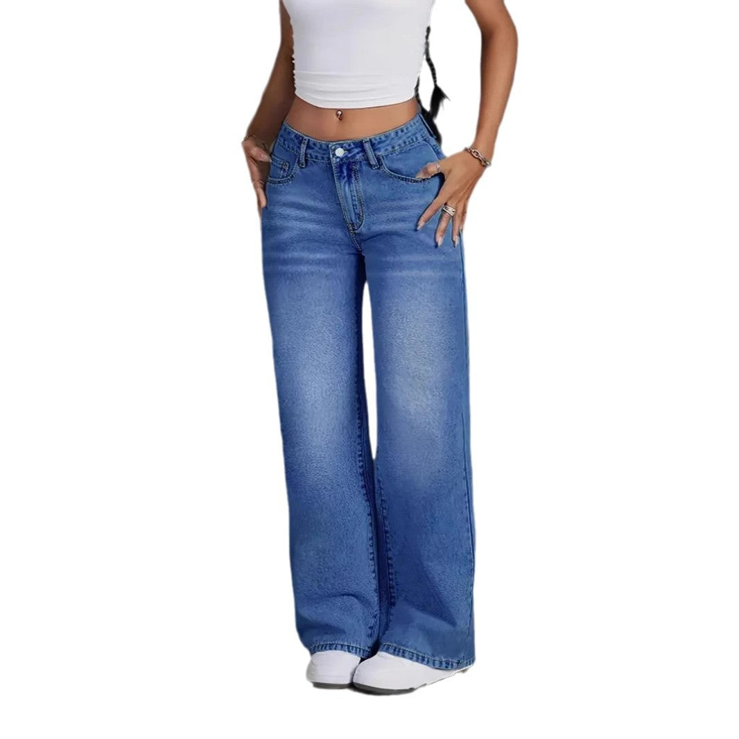 Cross-border Foreign Trade Independent Station Amazon European And American Women Wash Water Denim Trousers