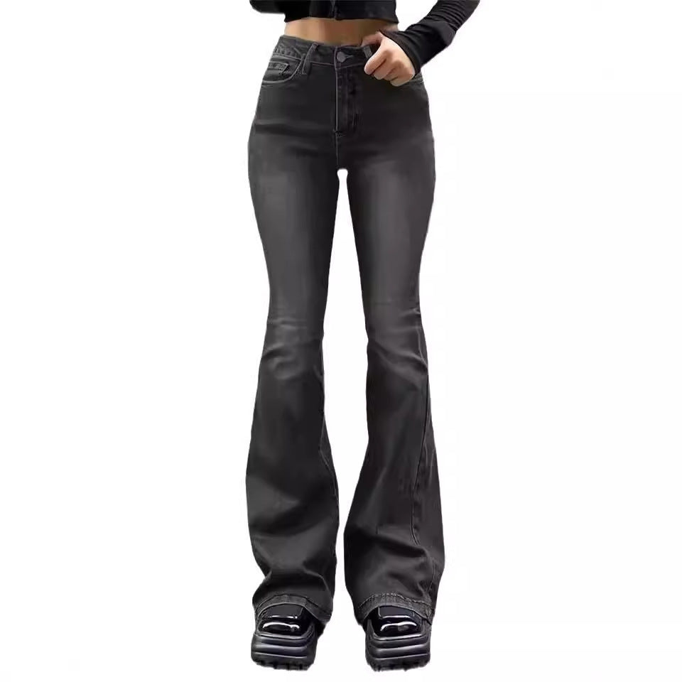 American Style Retro Micro La Jeans Women's Summer New Fashionable Brand Straight Loose Design Sense Niche Casual Trendy Pants