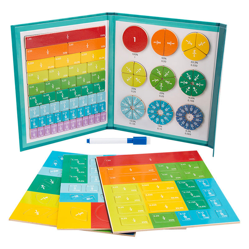 Cross-border Wholesale Magnetic Score Plate Demonstrator Numerator Denominator Cognitive Addition And Subtraction Third Grade Mathematics Teaching Aids