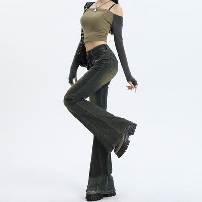 Skinny Jeans Women's Autumn High Waist Slimming Design Hot Girl Horseshoe Horn Pants Spring And Autumn 2023 New