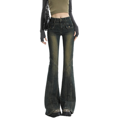 Skinny Jeans Women's Autumn High Waist Slimming Design Hot Girl Horseshoe Horn Pants Spring And Autumn 2023 New
