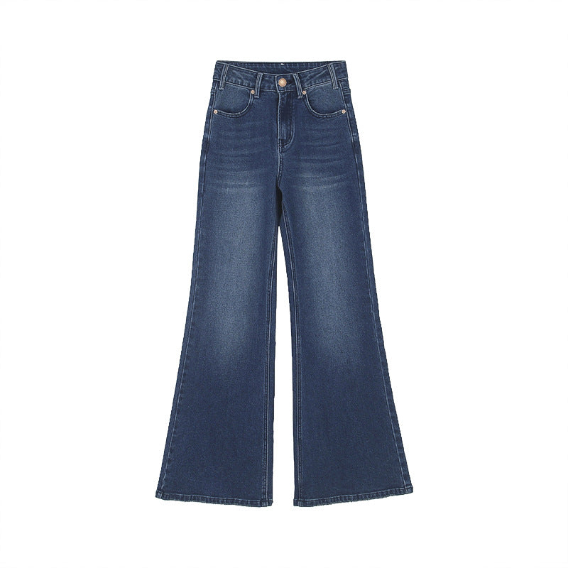 [90S Retro Trumpet] Geming High Waist Bootcut Jeans Women's 2025 Autumn New Floor-Mopping Pants R155H