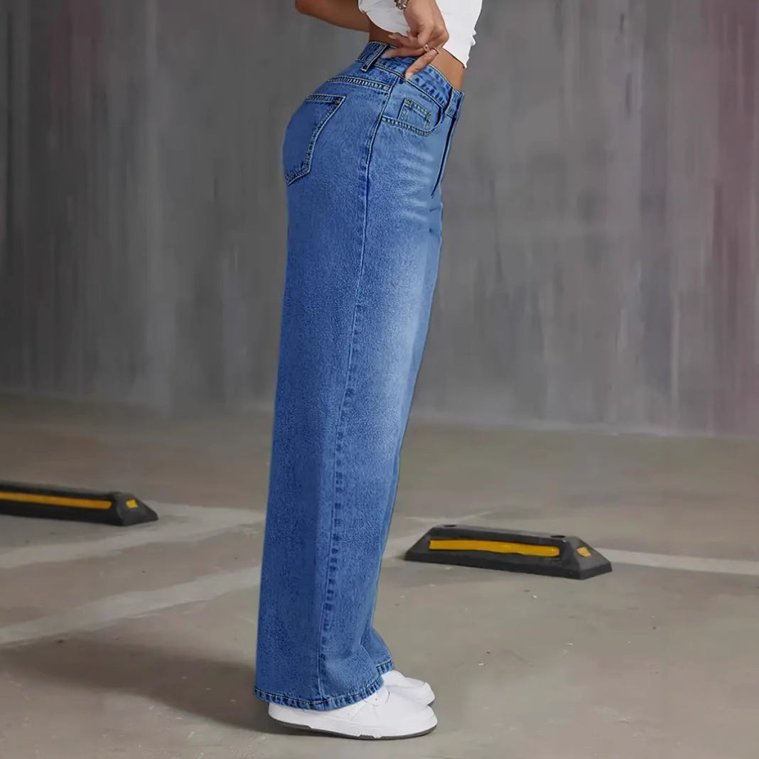 Cross-border Foreign Trade Independent Station Amazon European And American Women Wash Water Denim Trousers