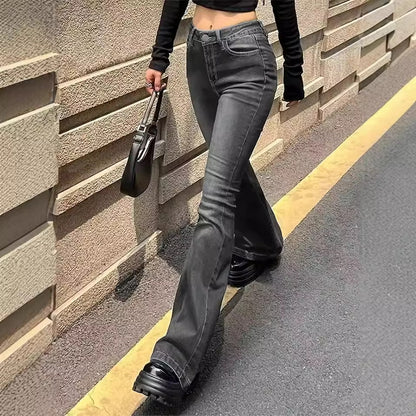American Style Retro Micro La Jeans Women's Summer New Fashionable Brand Straight Loose Design Sense Niche Casual Trendy Pants