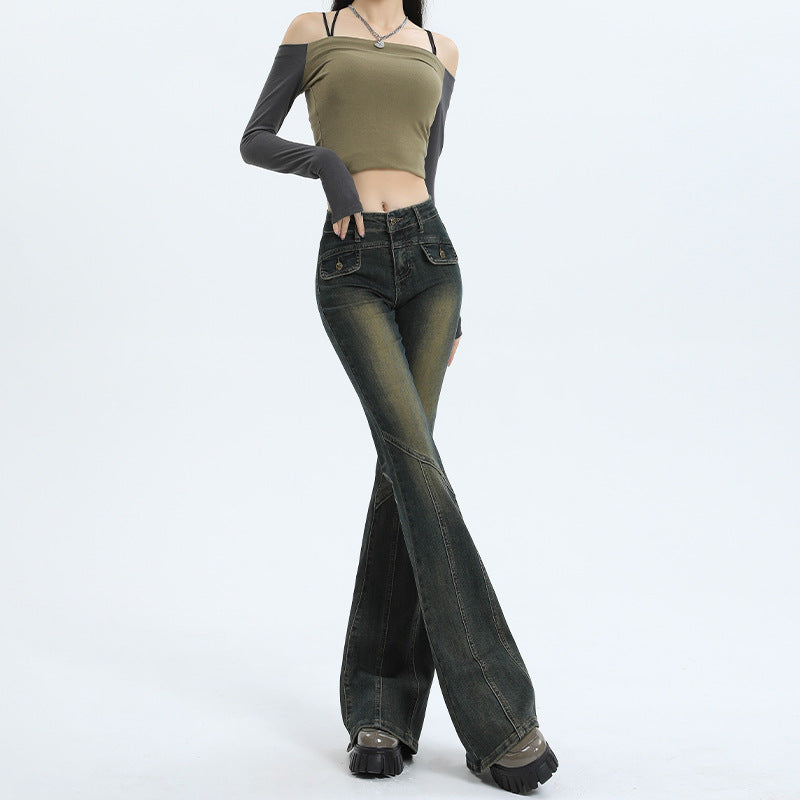 Skinny Jeans Women's Autumn High Waist Slimming Design Hot Girl Horseshoe Horn Pants Spring And Autumn 2023 New